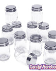 Mini Glass Favor Jars - 2.75-Ounce Mason Jar with Silver Top: 12-Piece Set