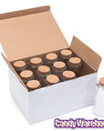 Mini Glass Favor Jars - 3-Ounce Milk Bottle with Cork Stopper: 12-Piece Set - Candy Warehouse