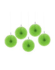 Mini Hanging Fans - Kiwi Green: 5-Piece Pack - Candy Warehouse