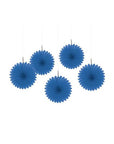 Mini Hanging Fans - Royal Blue: 5-Piece Pack - Candy Warehouse