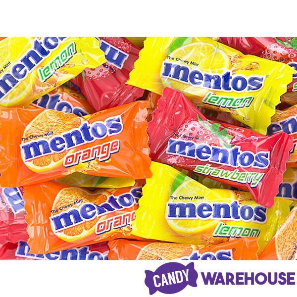 Mini Mentos Fruit Candy Single Packs: 1LB Bag - Candy Warehouse