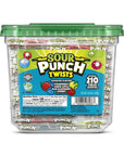 Mini Sour Punch Twists - Wrapped: 210-Piece Tub - Candy Warehouse