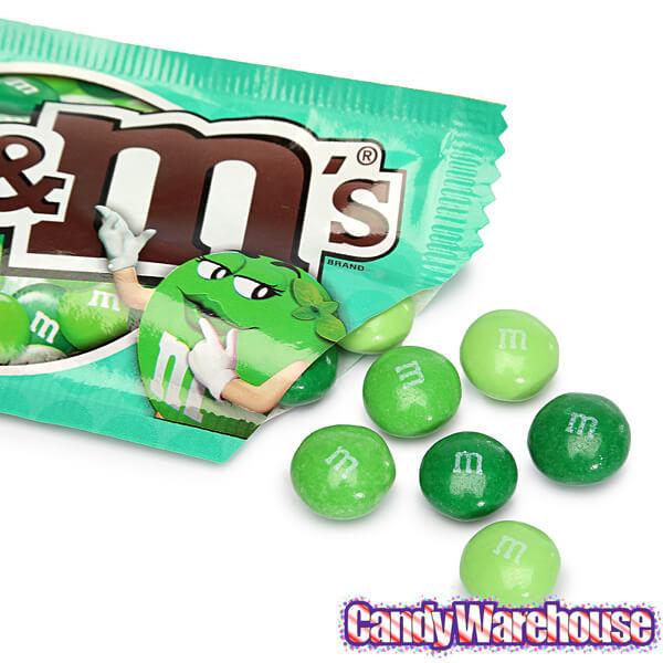 Mint Dark Chocolate M&M's Candy Packs: 24-Piece Box - Candy Warehouse