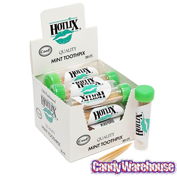 Mint Toothpicks Tubes: 20-Piece Box - Candy Warehouse