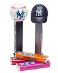 MLB Team Baseball PEZ Candy Packs - New York Yankees: 12-Piece Box - Candy Warehouse