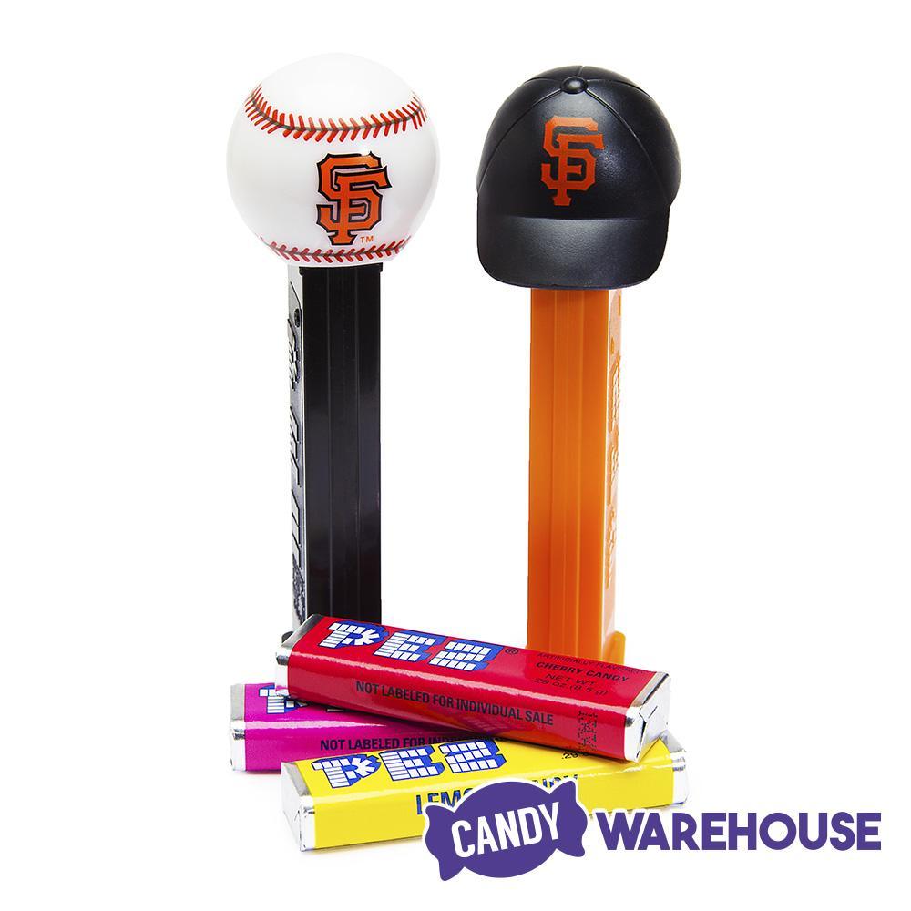 MLB Team Baseball PEZ Candy Packs - San Francisco Giants: 12-Piece Box - Candy Warehouse