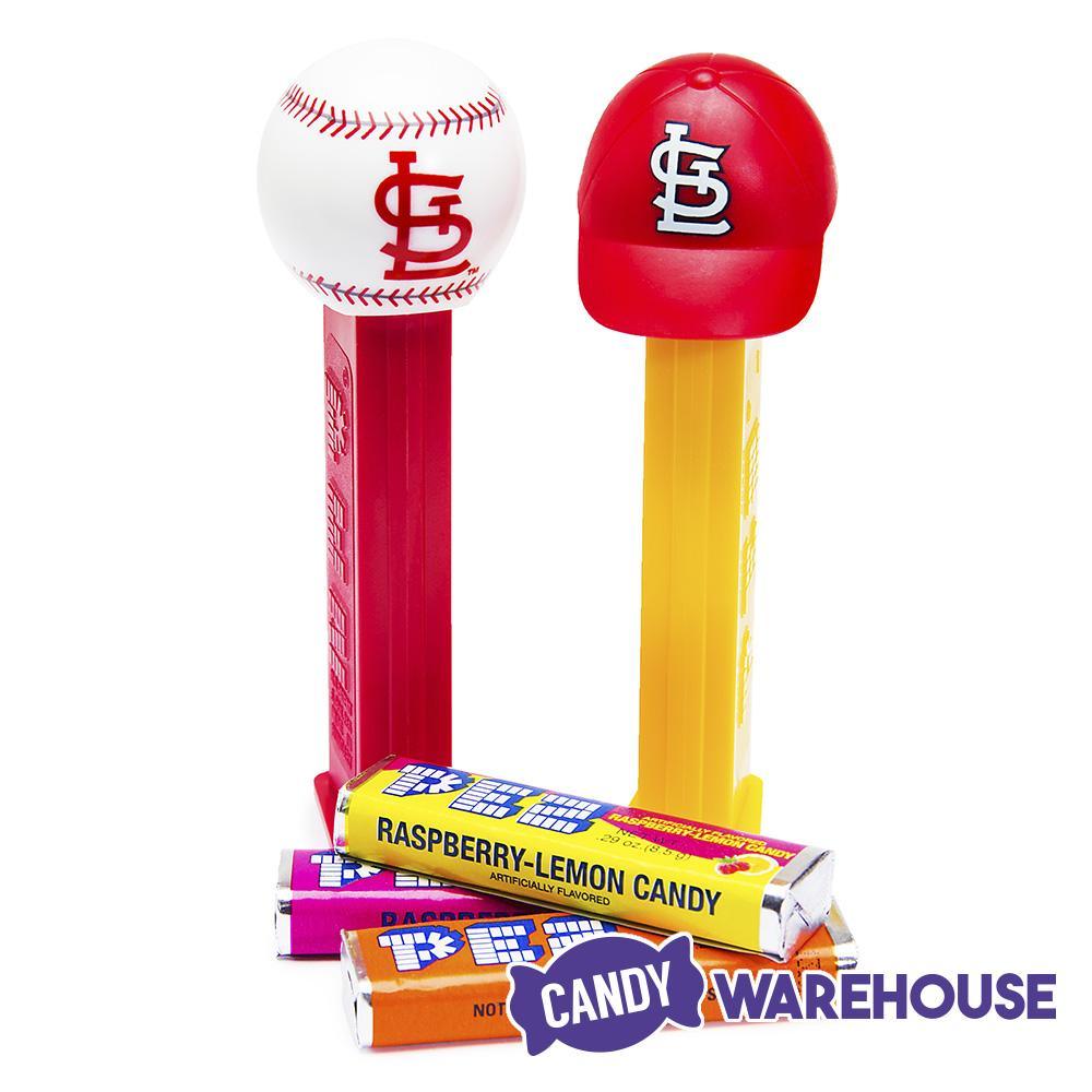 MLB Team Baseball PEZ Candy Packs - St. Louis Cardinals: 12-Piece Box - Candy Warehouse