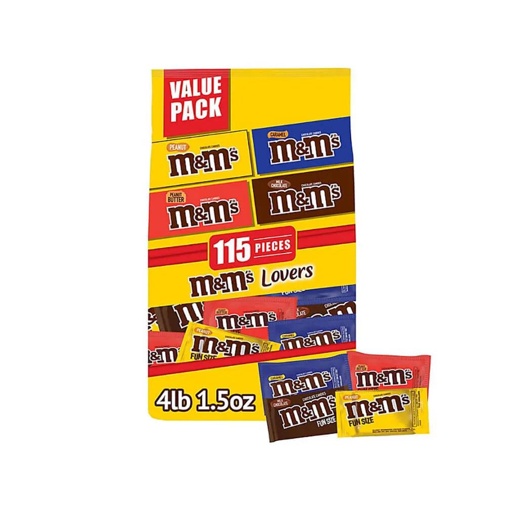 M&M's Candy Fun Size Packs: 115-Piece Bag - Candy Warehouse