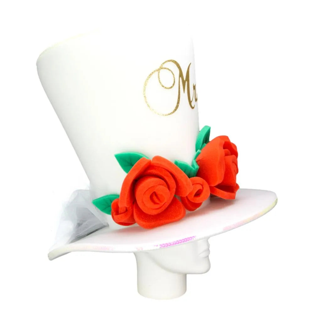 Custom Roses Bride Hat