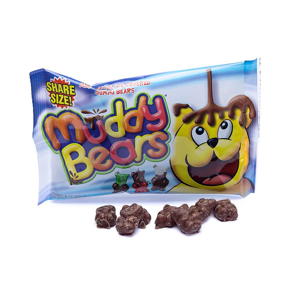 Muddy Bears Chocolate Covered Gummy Bears Candy: Giant 1LB Box - Candy Warehouse