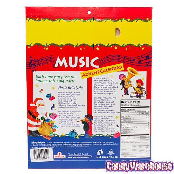 Musical Christmas Chocolate Advent Calendar - Candy Warehouse