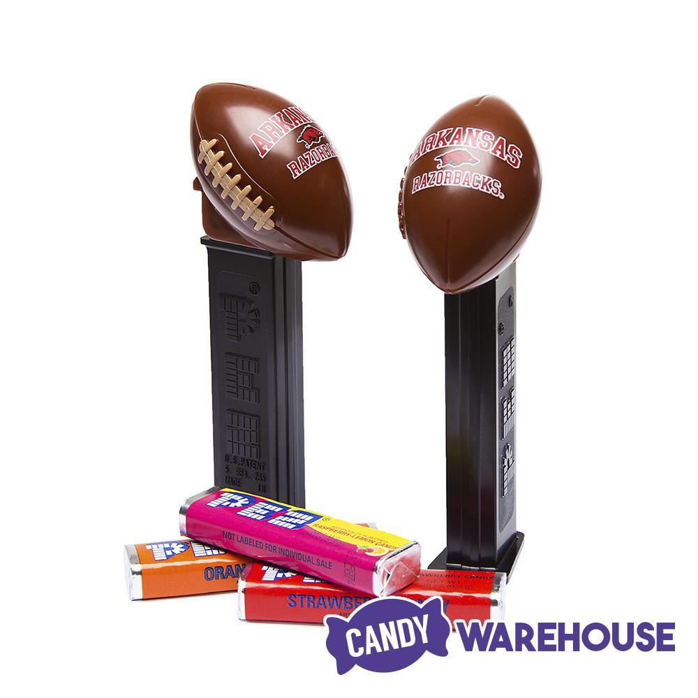 NCAA College Football PEZ Candy Packs - Arkansas: 12-Piece Box - Candy Warehouse