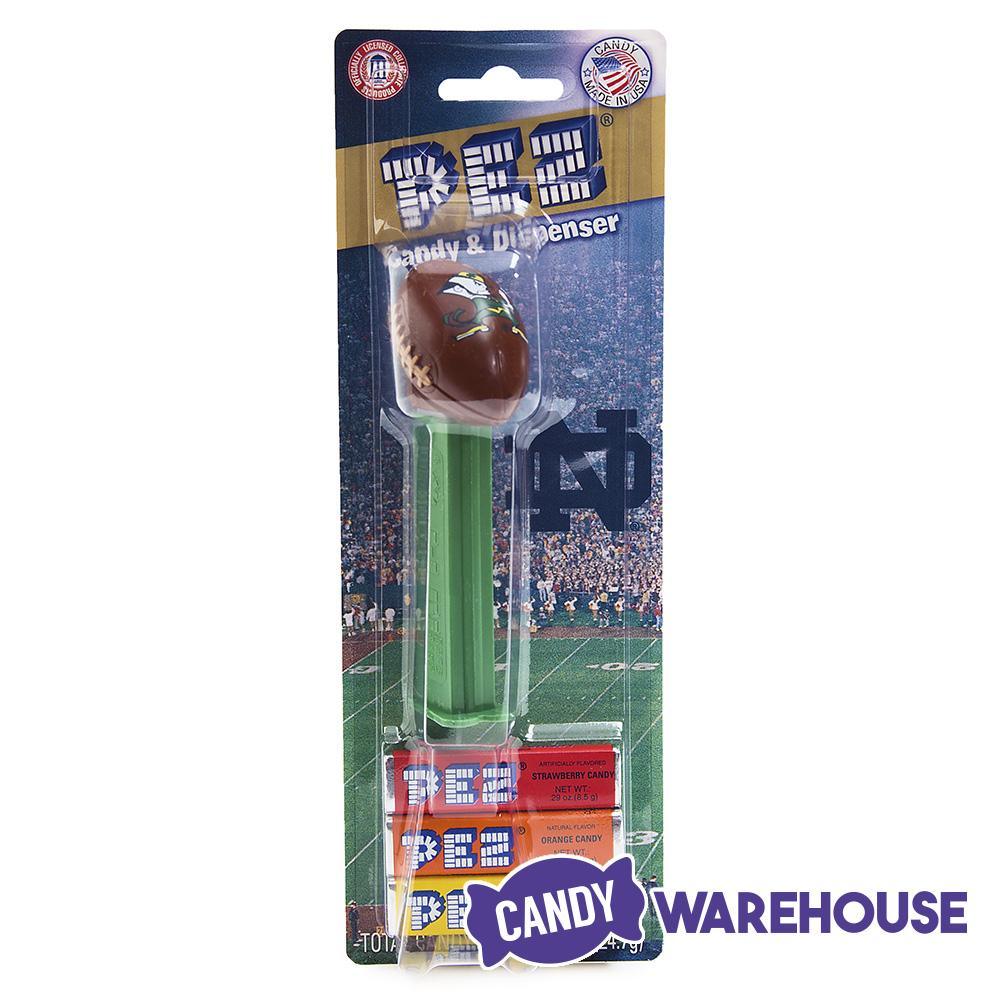 NCAA College Football PEZ Candy Packs - Notre Dame: 12-Piece Box - Candy Warehouse