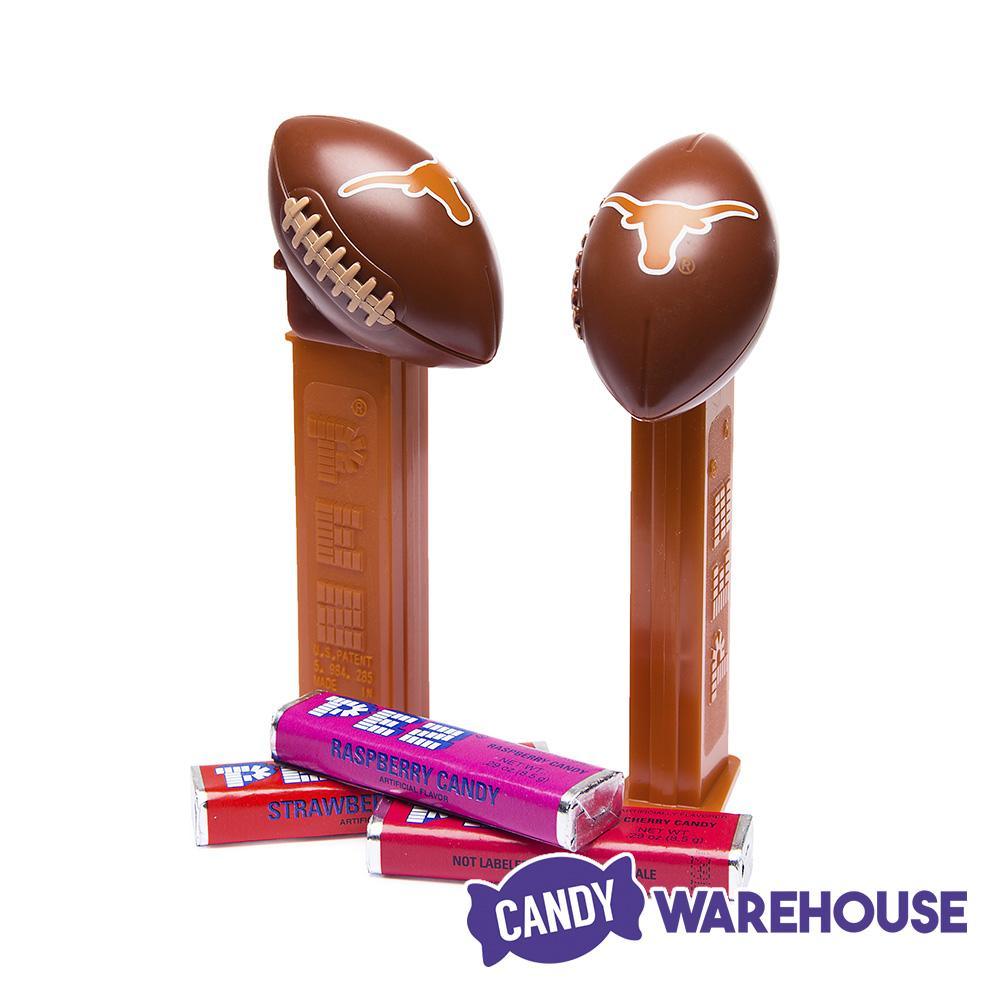 NCAA College Football PEZ Candy Packs - Texas: 12-Piece Box - Candy Warehouse