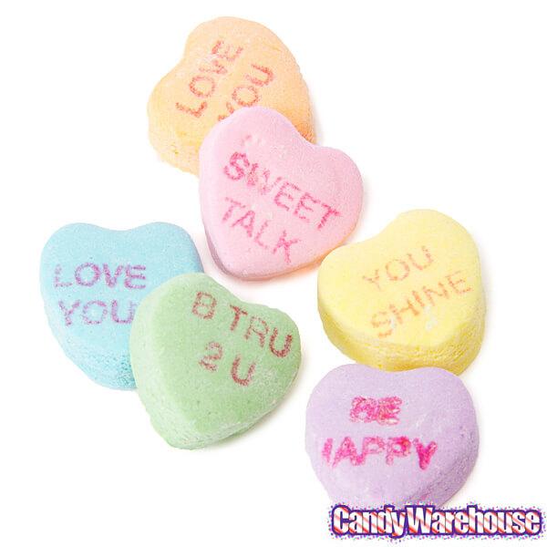 Necco Color Your Own Sweethearts Candy Hearts Packs - Modern Flavors: 36-Piece Box - Candy Warehouse