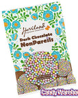 Necco Haviland Dark Chocolate NonPareils Candy: 3LB Box