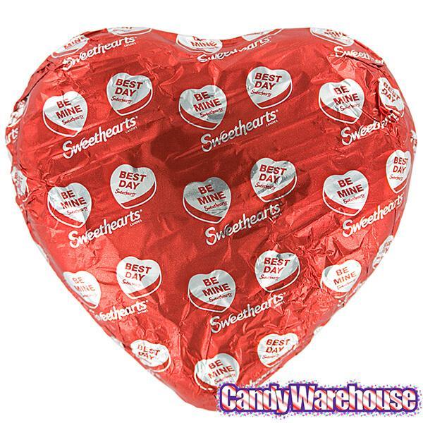 Necco Sweethearts Hollow Milk Chocolate Heart with Classic Candy Hearts - Candy Warehouse