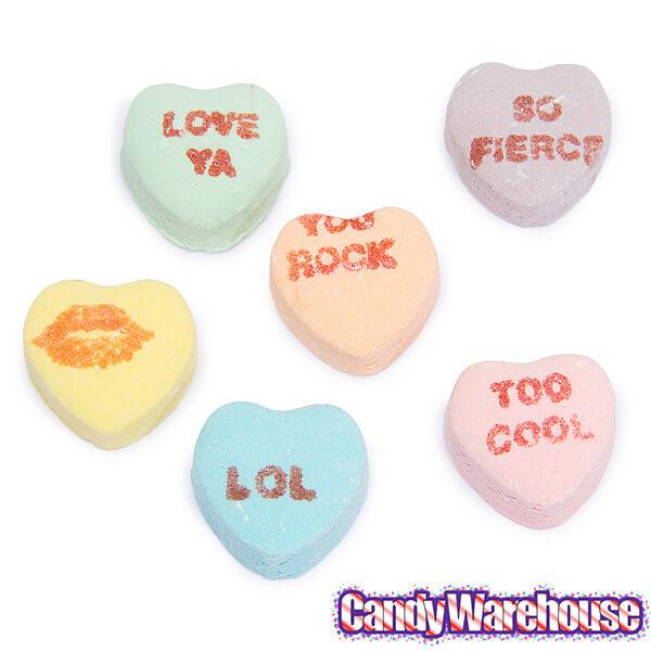 Necco Sweethearts Tiny Conversation Candy Hearts - Sour Flavors: 8-Ounce Bag - Candy Warehouse