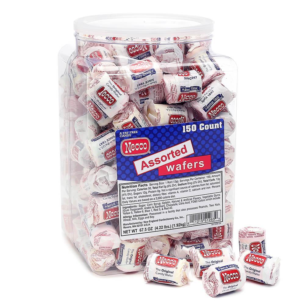 Necco Wafers Candy Mini Rolls - Original: 150-Piece Tub - Candy Warehouse