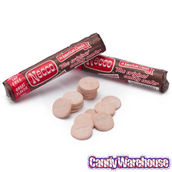 Necco Wafers Candy Rolls - Chocolate Flavor: 24-Piece Box | Candy Warehouse