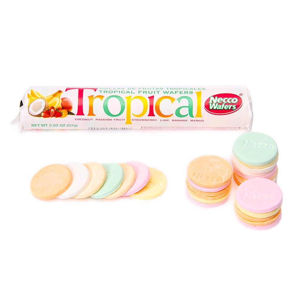 Necco Wafers Candy Rolls - Tropical: 24-Piece Box - Candy Warehouse