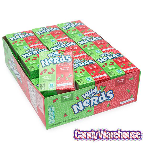 Nerds Candy 2-Flavor Packs - Watermelon & Cherry: 36-Piece Box - Candy Warehouse