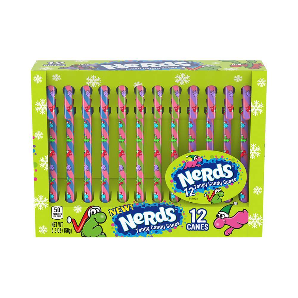 Nerds Candy Canes: 12-Piece Box - Candy Warehouse