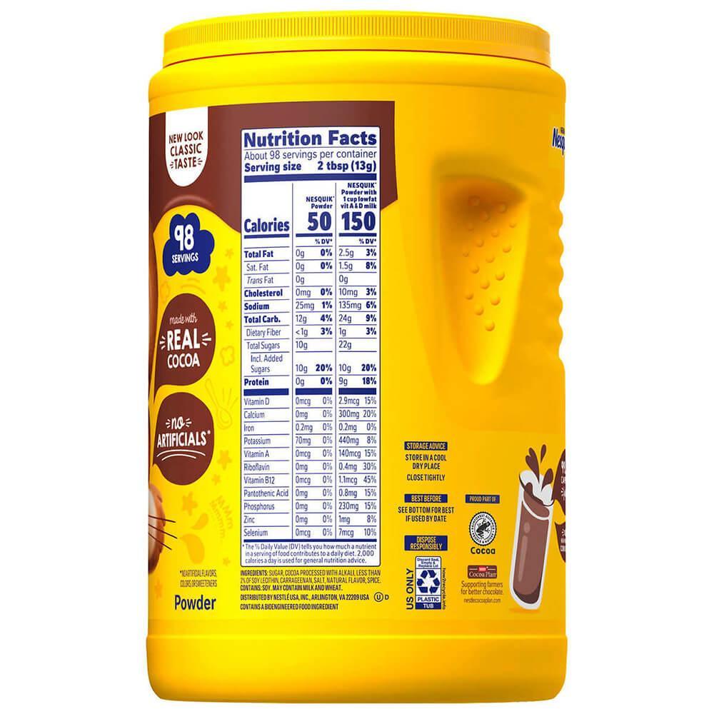 Nestle Nesquik Chocolate Drink Mix: 2.81LB Jar - Candy Warehouse