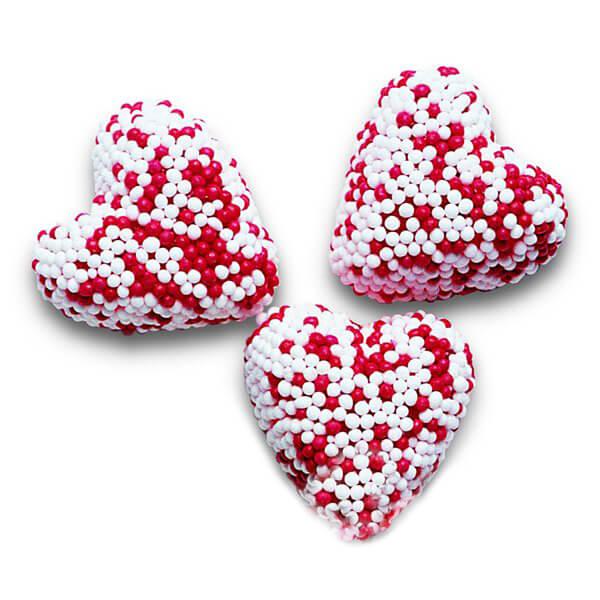 Nonpareils Pectin Cherry Hearts: 2LB Bag - Candy Warehouse