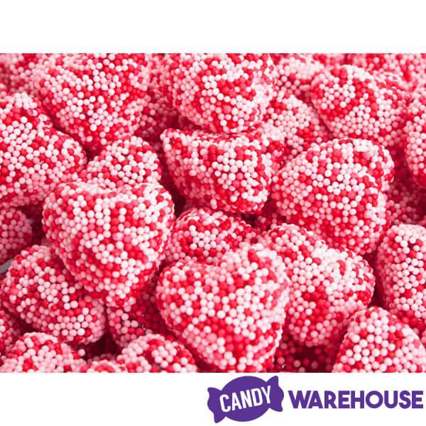 Nonpareils Pectin Cherry Hearts: 2LB Bag - Candy Warehouse