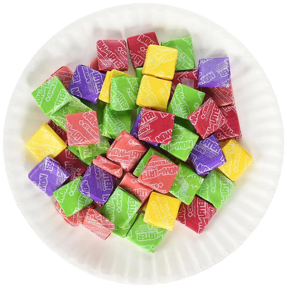 Now and Later Assorted Fruit Chews Candy: 60-Ounce Tub - Candy Warehouse