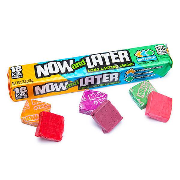 Now and Later Fruit Chews Candy Packs - Wild: 24-Piece Box | Candy ...