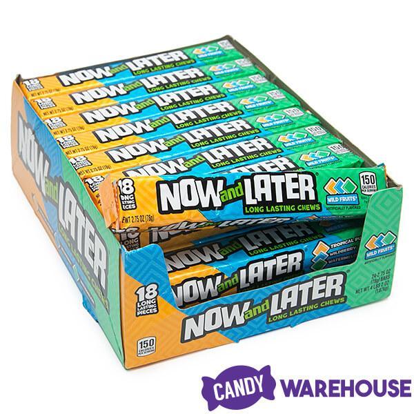 Now and Later Fruit Chews Candy Packs - Wild: 24-Piece Box - Candy Warehouse