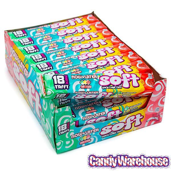 Now and Later Soft Fruit Chews Candy Packs - Fruit Stand: 24-Piece Box - Candy Warehouse