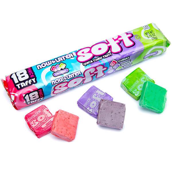 Now and Later Soft Fruit Chews Candy Packs - Original: 24-Piece Box - Candy Warehouse