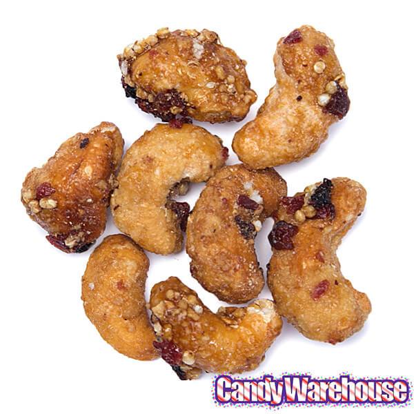 Nut'n But Natural Glazed Cashews with Blueberries, Cranberries & Quinoa: 4-Ounce Bag - Candy Warehouse