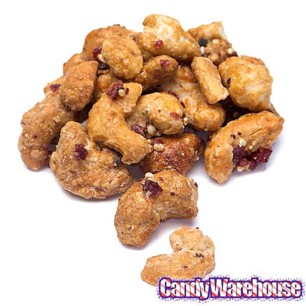 Nut'n But Natural Glazed Cashews with Blueberries, Cranberries & Quinoa: 4-Ounce Bag - Candy Warehouse