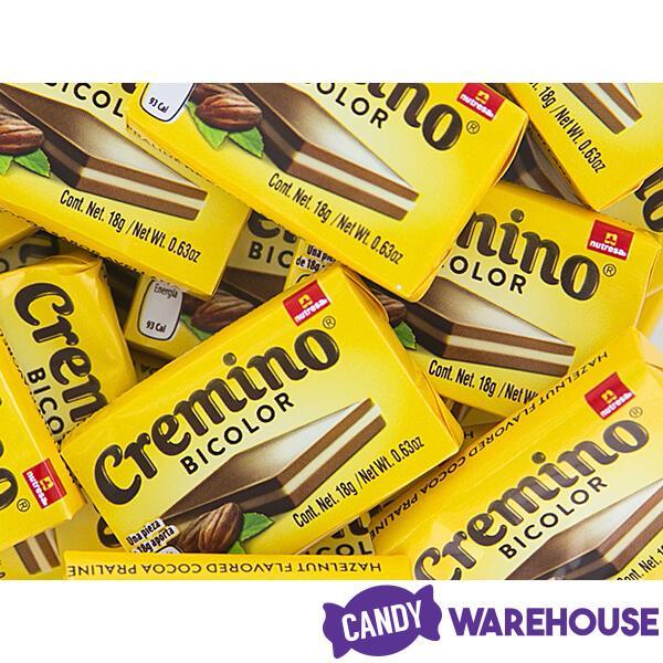 Nutresa Cremino Bicolore Hazelnut Flavored Cocoa Praline Candy Bars: 24-Piece Pack - Candy Warehouse