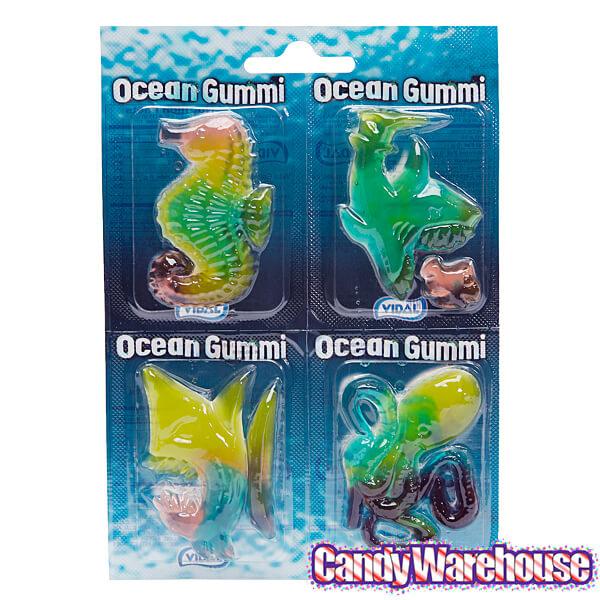 Ocean Shapes Gummy Candy 4-Packs: 18-Piece Box - Candy Warehouse