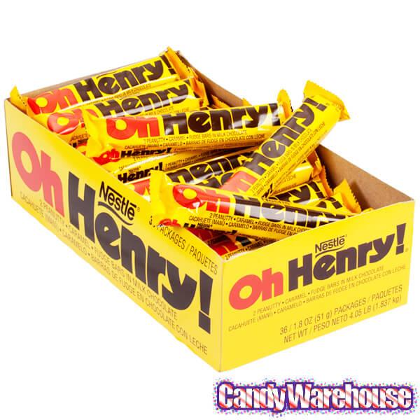 Oh&#39; Henry Candy Bars: 36-Piece Box - Candy Warehouse