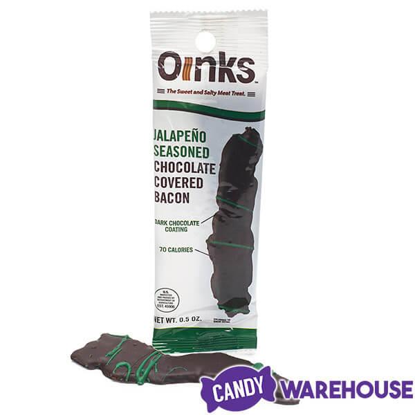 Oinks Jalapeno Seasoned Chocolate Covered Bacon - Candy Warehouse