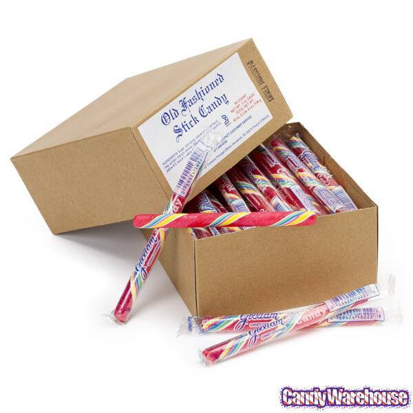 Old Fashioned Hard Candy Sticks - Passion Fruit: 80-Piece Box - Candy Warehouse