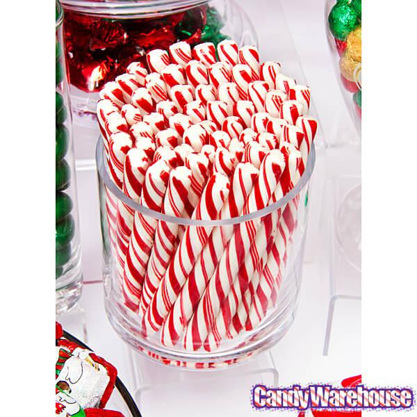 Old Fashioned Hard Candy Sticks - Peppermint: 80-Piece Box - Candy Warehouse