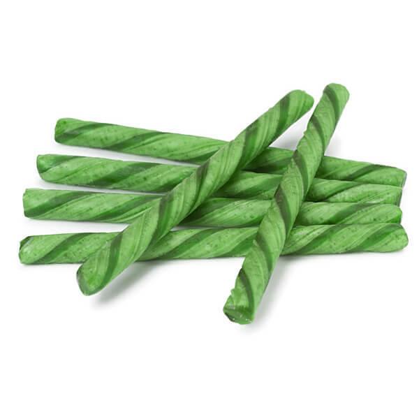 Old Fashioned Hard Candy Sticks - Spearmint: 80-Piece Box - Candy Warehouse