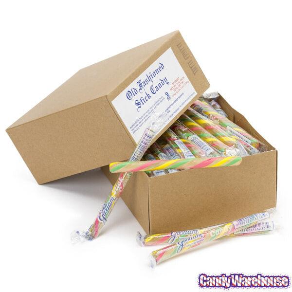 Old Fashioned Hard Candy Sticks - Tutti Frutti: 80-Piece Box - Candy Warehouse