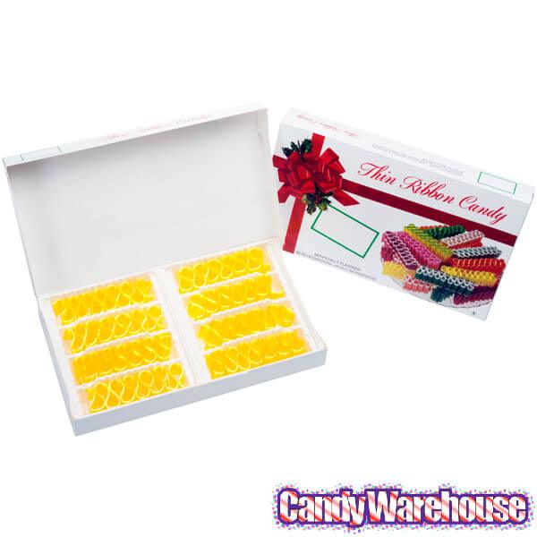 Old Fashioned Thin Ribbon Candy - Yellow: 8-Piece Box - Candy Warehouse