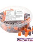 Orange and Black Mini Spiced Gumdrops Candy: 16-Ounce Tub - Candy Warehouse