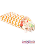 Orange Chevron Stripe Candy Bags: 25-Piece Pack - Candy Warehouse