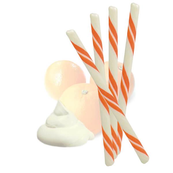 Orange Cream Hard Candy Sticks: 100-Piece Box - Candy Warehouse