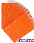 Orange Glossy Candy Bags with Handles - Small: 12-Piece Pack - Candy Warehouse